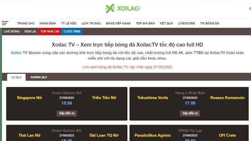 Nhiều tính năng hữu ích trên trang web Xoi lac